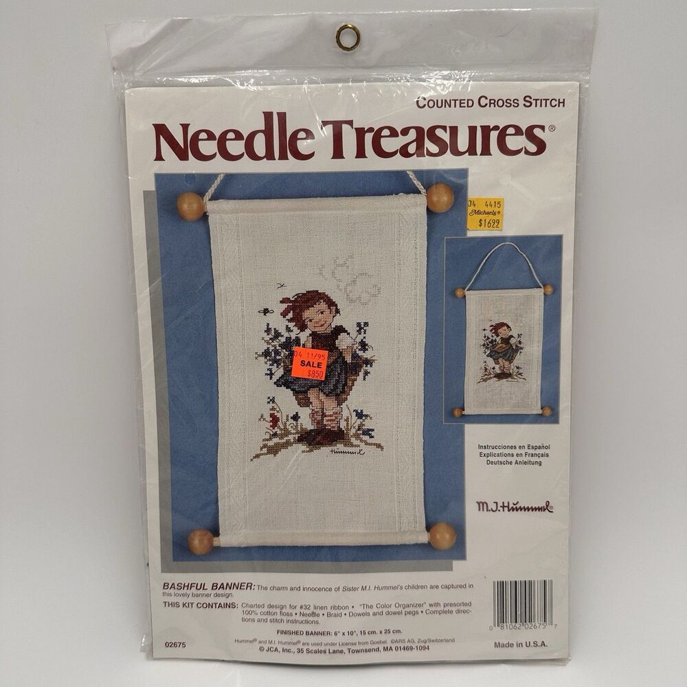 Needle Treasures Bashful Banner Hummel  Counted Cross Stitch Linen Evenweave NOS